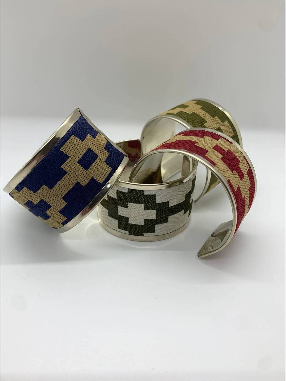 Artisan Alpaca Silver Cuff Bracelet: Woven Pampa Guard Design
